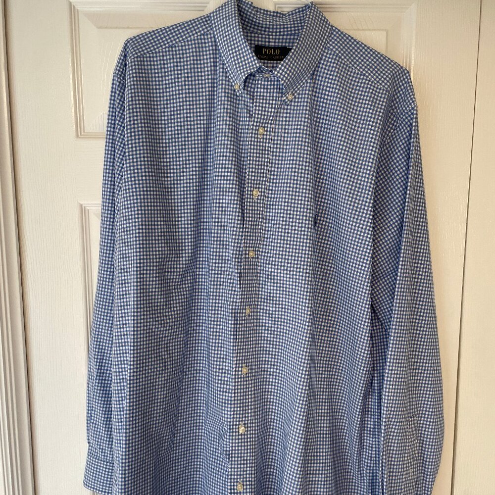 Ralph Lauren performance Gingham Oxford button down shirt